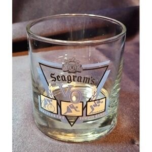 Vintage Seagram's VO Salutes the summer Olympics Games on the Rocks Clear Glass